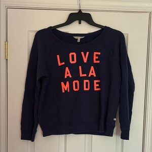 Victoria's Secret Navy and Red Crew Neck Sweater